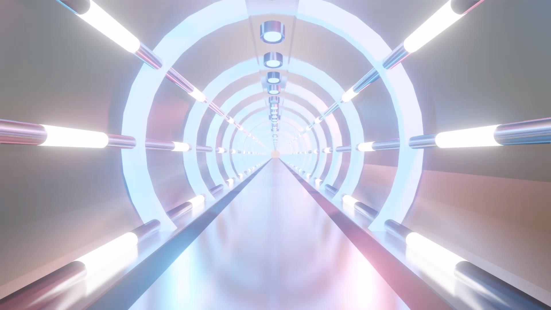 大气简洁科技三维穿梭隧道背景视频视频的预览图