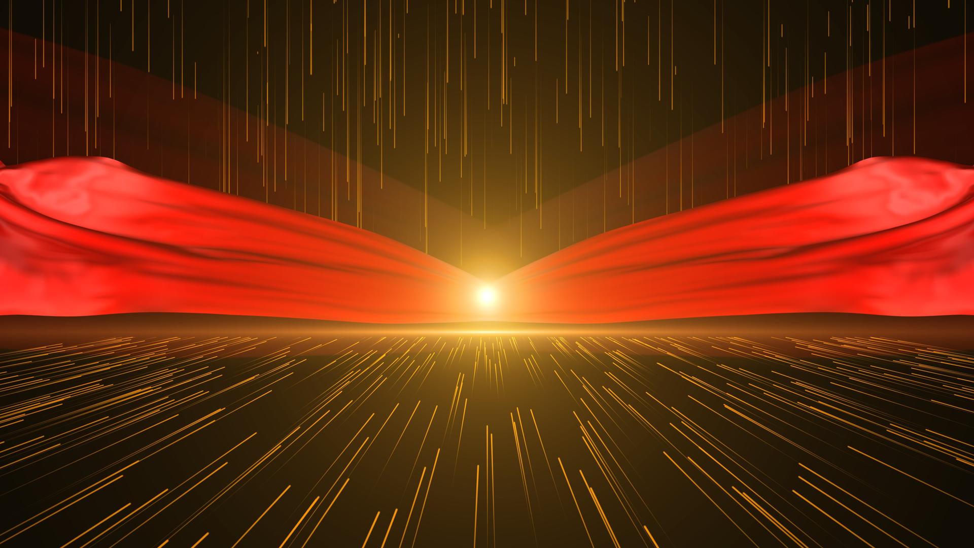 4k粒子线条红绸背景视频的预览图