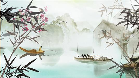 江南水墨中国风背景图视频的预览图