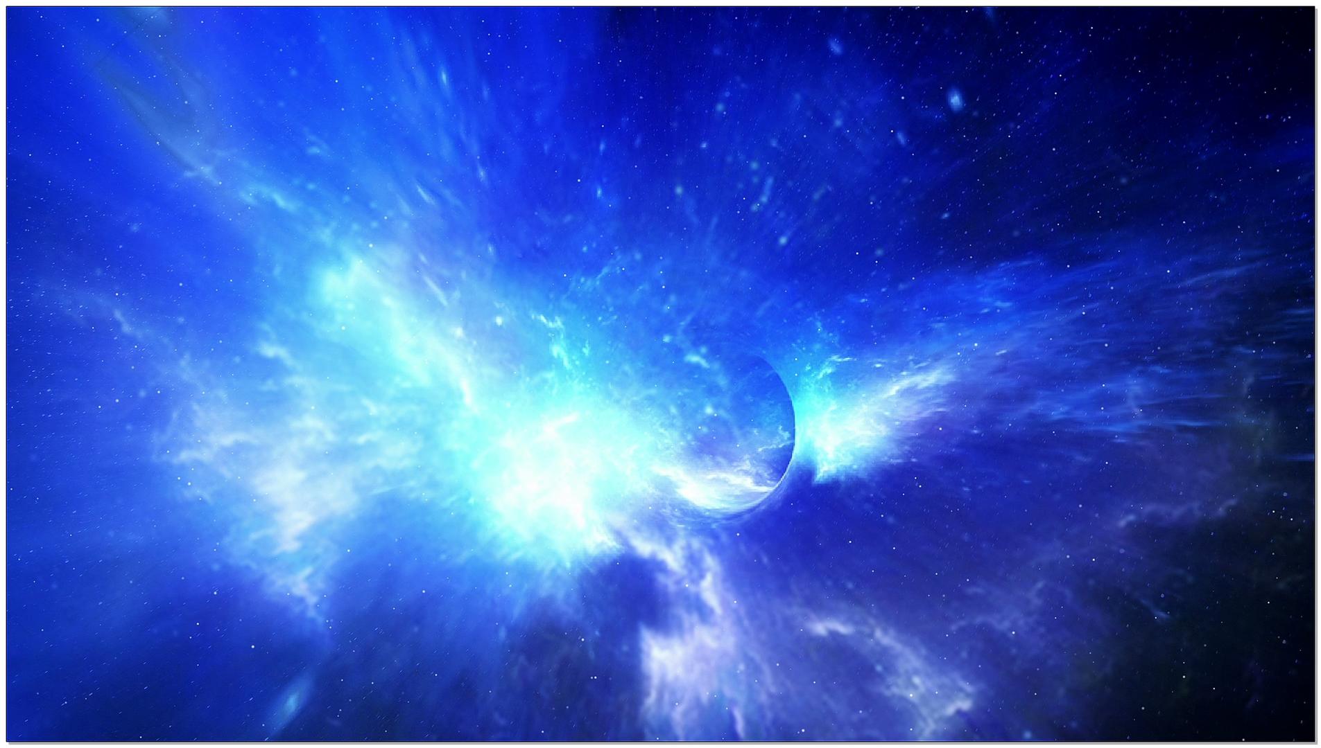 蓝色粒子星空背景视频的预览图
