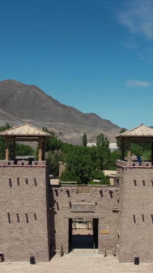 达坂古城航拍新疆达坂城旅游景点视频视频的预览图