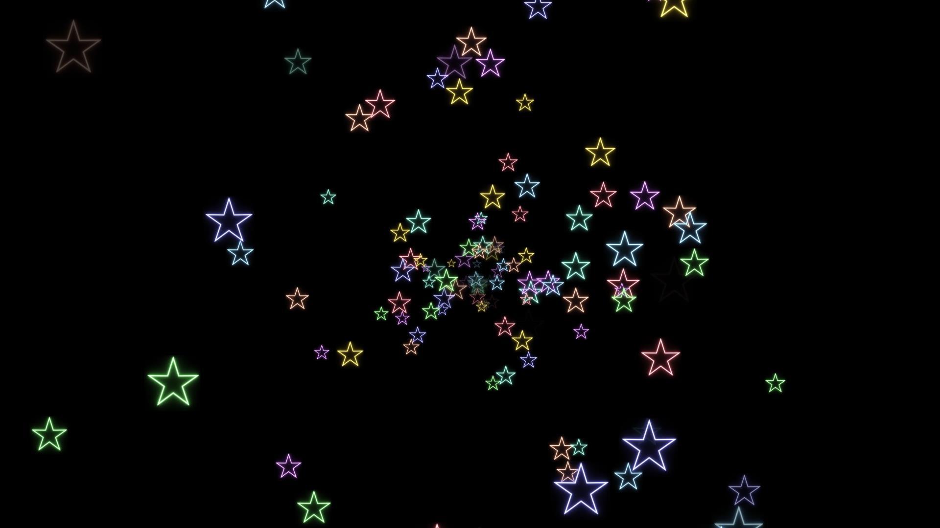 彩色卡通五角星冲屏动态视频元素视频的预览图