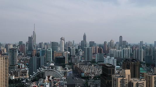 上海黄浦区地标城市航拍视频的预览图