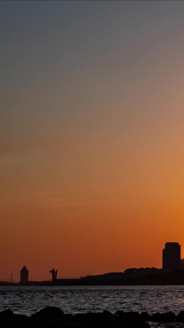 延迟拍摄城市日落黄昏摄影视频的预览图