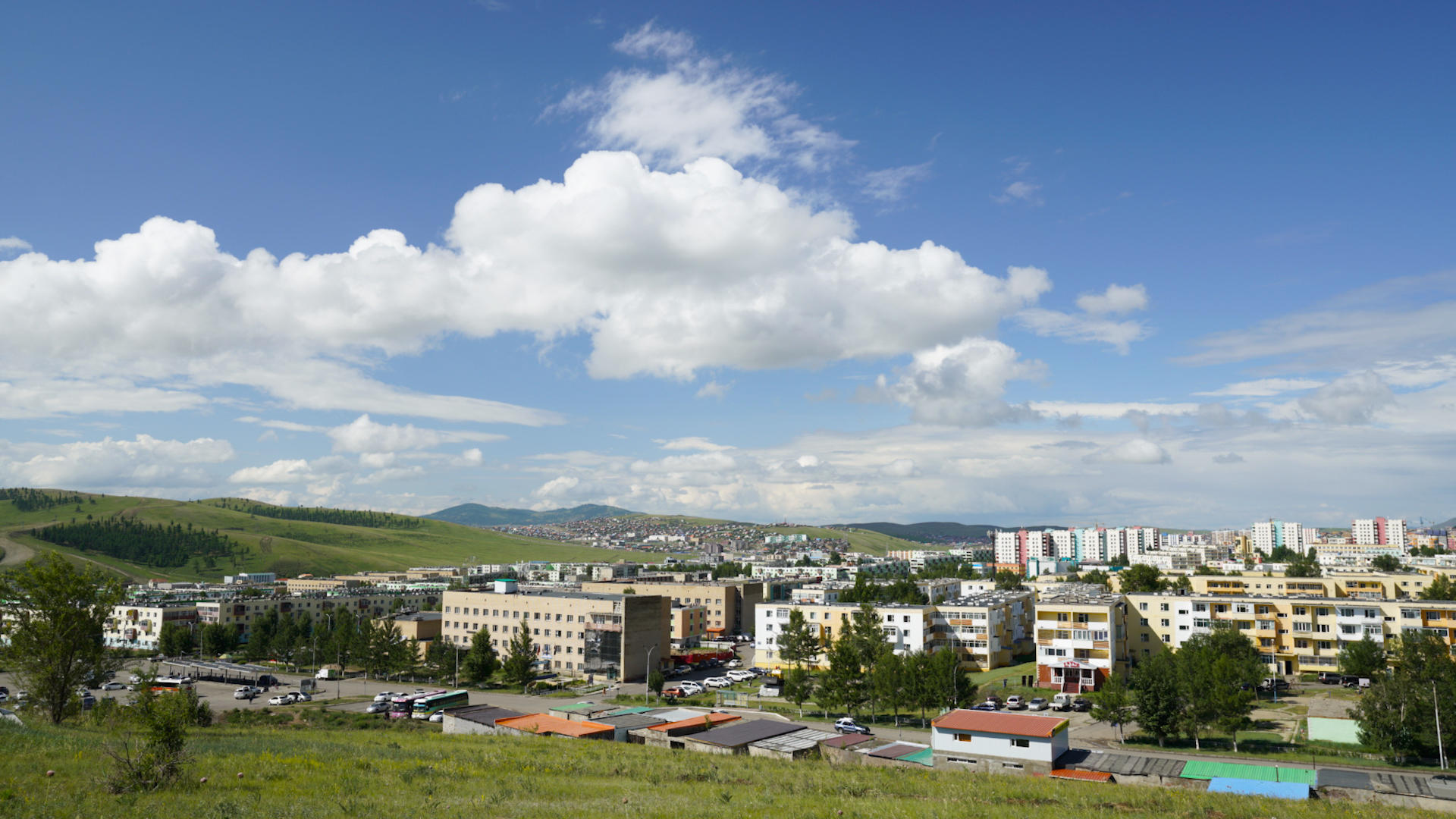 蒙古草原城市延时视频的预览图
