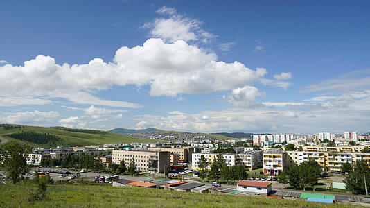 蒙古草原城市延时视频的预览图