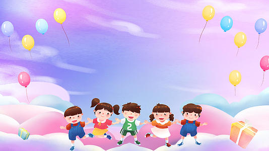 4K可爱儿童卡通儿童动态视频背景视频的预览图