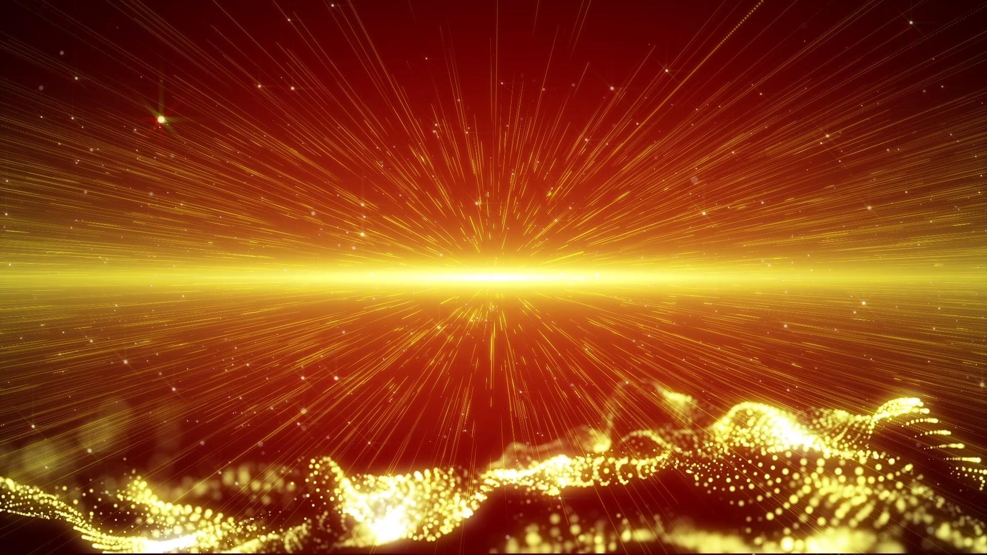 大气金色粒子光线舞台背景视频的预览图