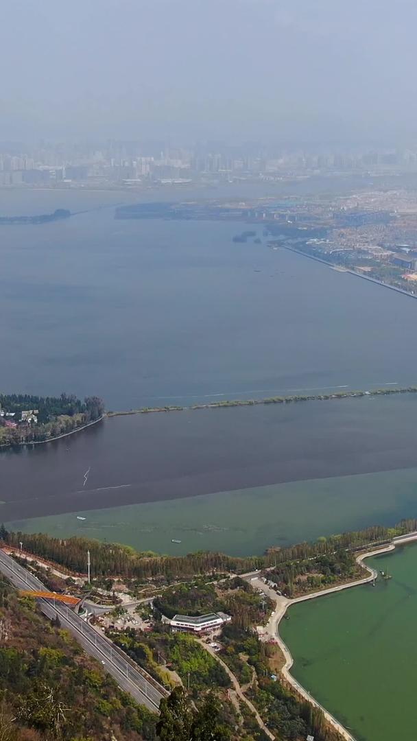 云南昆明滇池湖泊城市全景视频视频的预览图