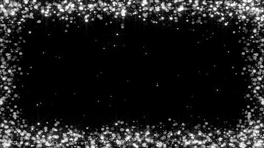 白色亮光光斑粒子边框修饰动画视频的预览图