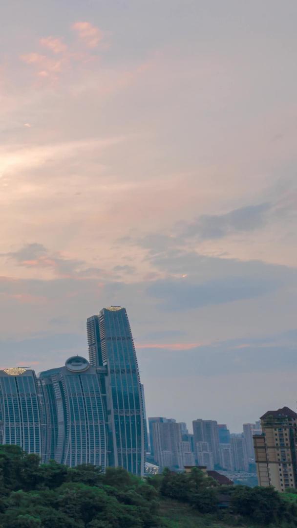 日落黄昏重庆渝中区延迟摄影视频的预览图