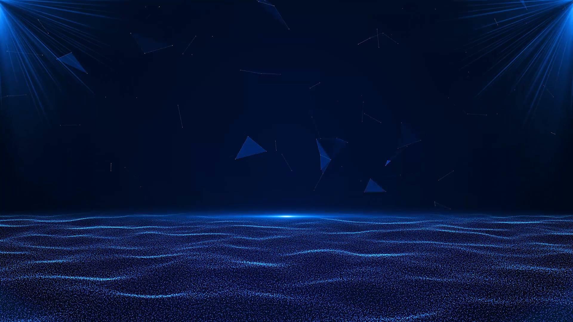 4k蓝色科技元素舞台背景视频的预览图