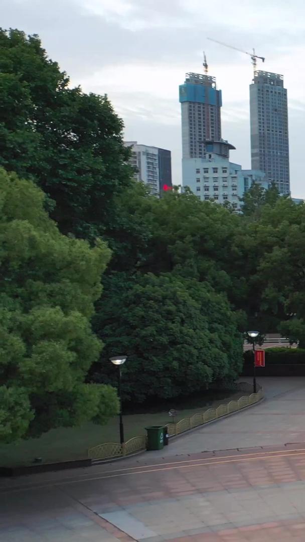 武汉辛亥革命周边航拍纪念孙中山宋庆龄雕像广场素材视频的预览图