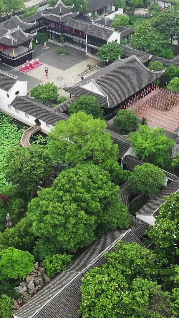 苏州著名景点木渎古镇航拍视频的预览图