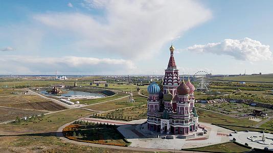 仿莫斯科著名旅游景点圣瓦西里大教堂视频的预览图
