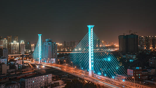 8k延时夜景河南郑州解放碑立交桥素材视频的预览图
