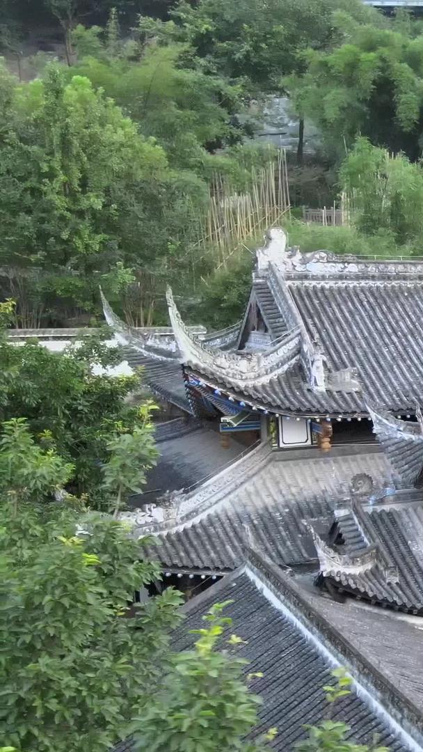 重庆市关帝庙航拍川东最大的道教宫香火最大视频的预览图