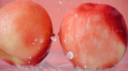 升格水蜜桃桃子蜜桃新鲜水果视频的预览图