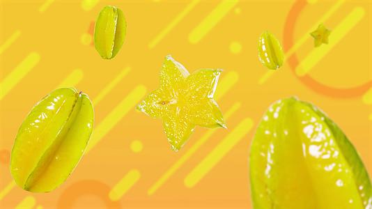 4K杨桃水果新鲜广告风格动画视频的预览图
