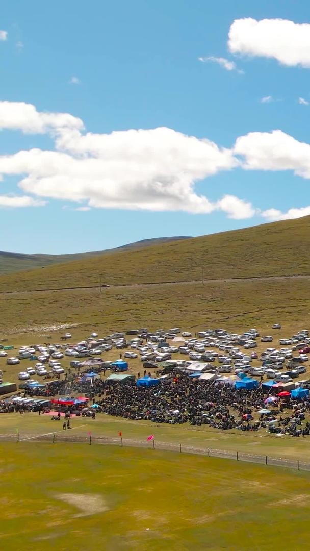 航拍藏族赛马节视频的预览图
