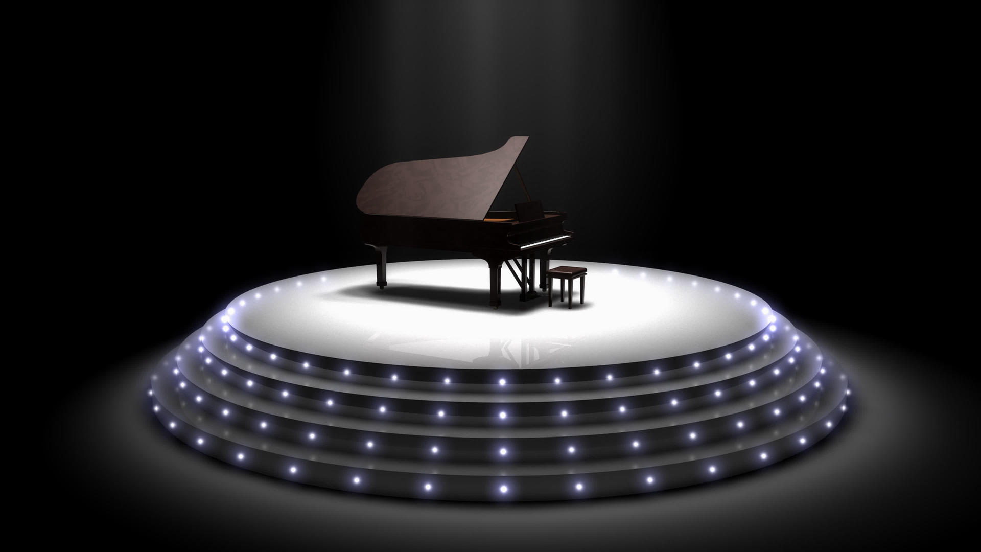 巨大的钢琴表演舞台聚光灯视频的预览图