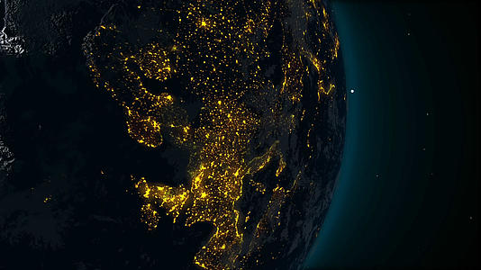 太空地球夜景视频的预览图