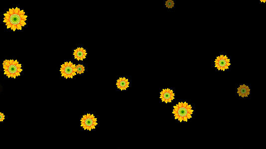 4K粒子小黄花飘落动画元素带通道视频的预览图