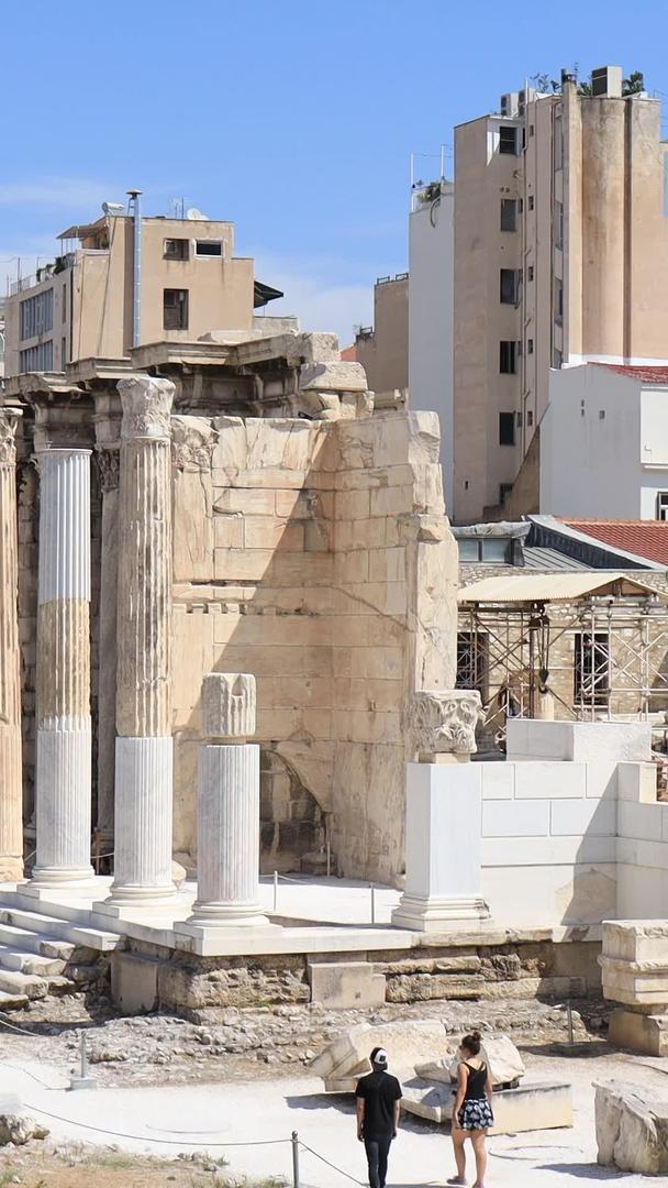 古代希腊首都雅典市集古建筑遗址实拍视频视频的预览图