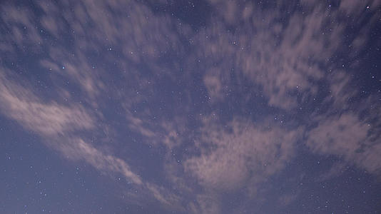 夜景云层星空4k流星视频的预览图