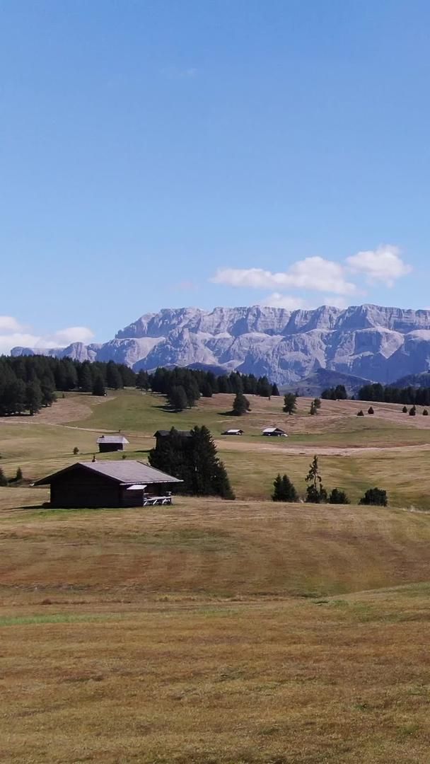 无人机航拍意大利阿尔卑斯山苏西高原全景视频视频的预览图