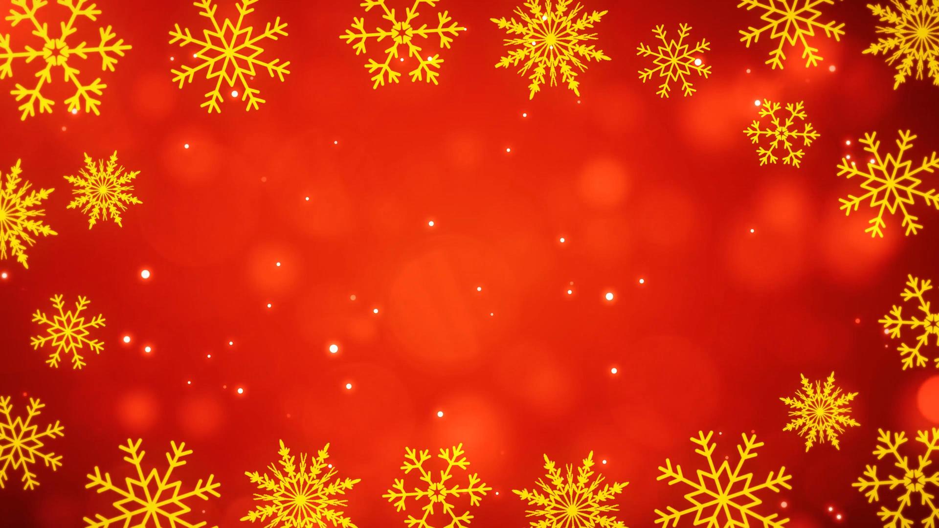 4K圣诞节风格雪花背景视频视频的预览图