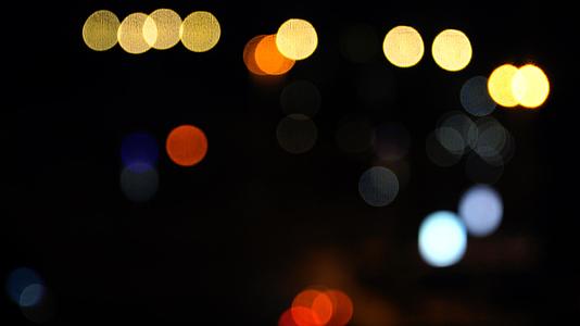 4K城市夜晚霓虹灯虚化背景视频的预览图