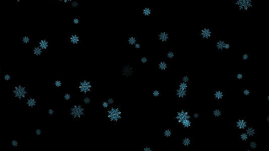 4K雪花飘落粒子动画元素带通道视频的预览图