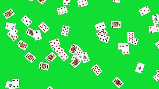 扑克牌绿幕素材视频的预览图