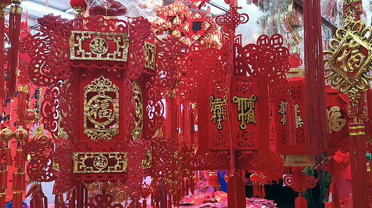 4K实拍中国传统红灯笼视频的预览图