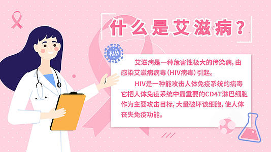 世界艾滋病日MG动画主题宣传视频的预览图