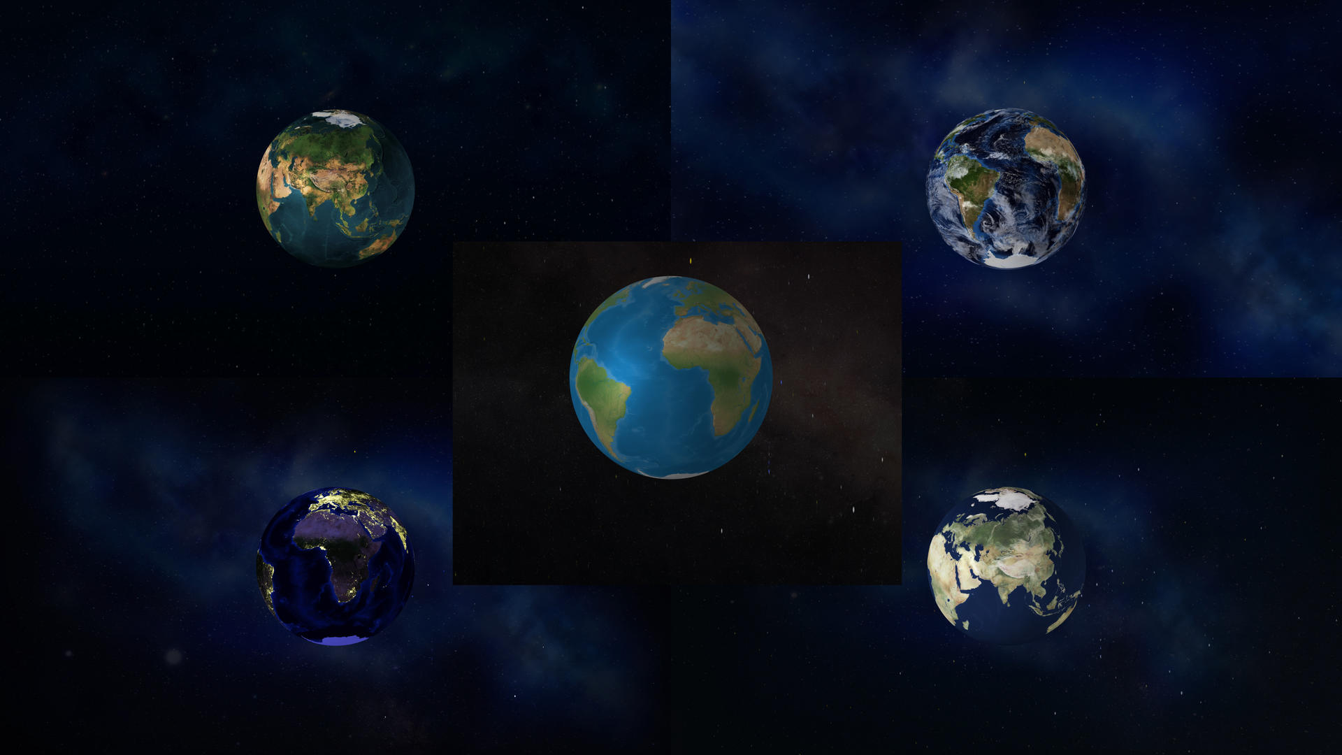 一组地球俯冲动画视频的预览图