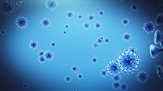 新型冠状病毒粒子背景视频的预览图