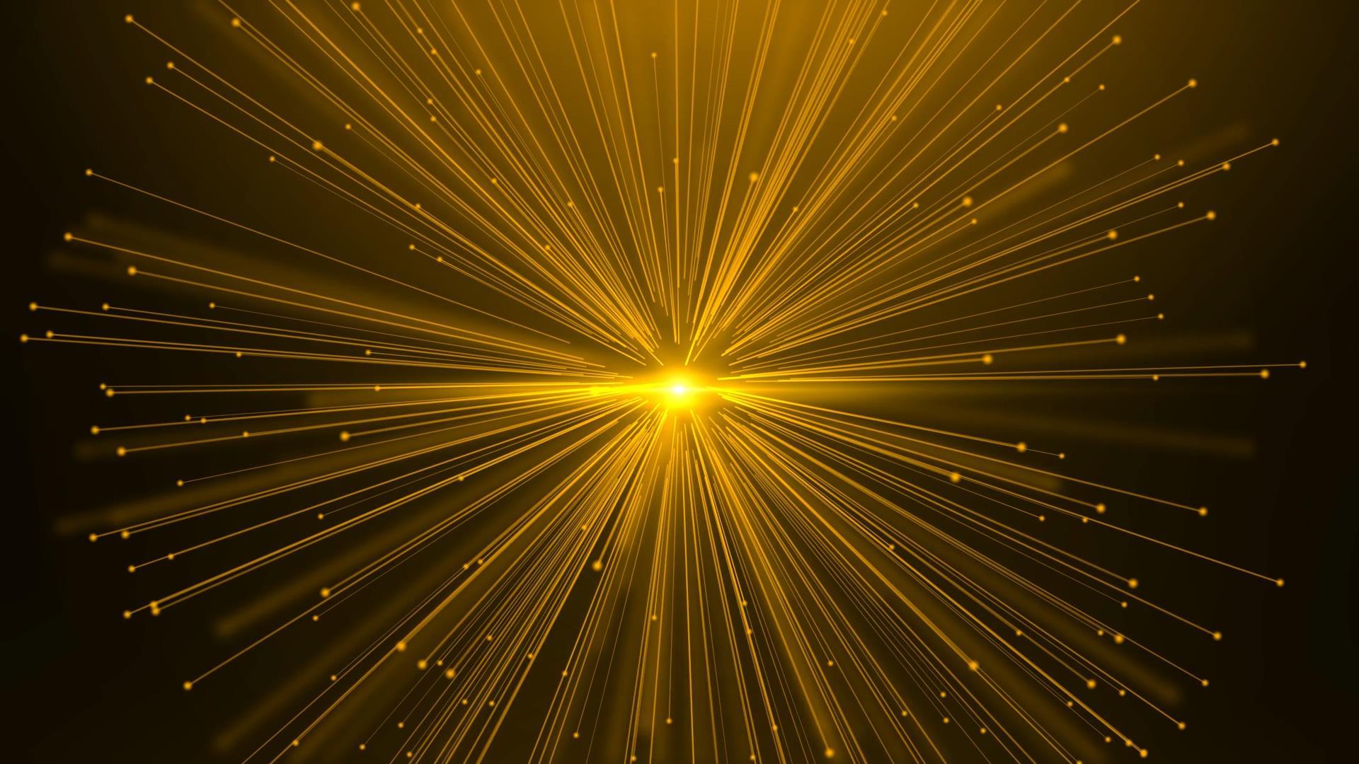 金色大气粒子放射透明背景视频元素视频的预览图