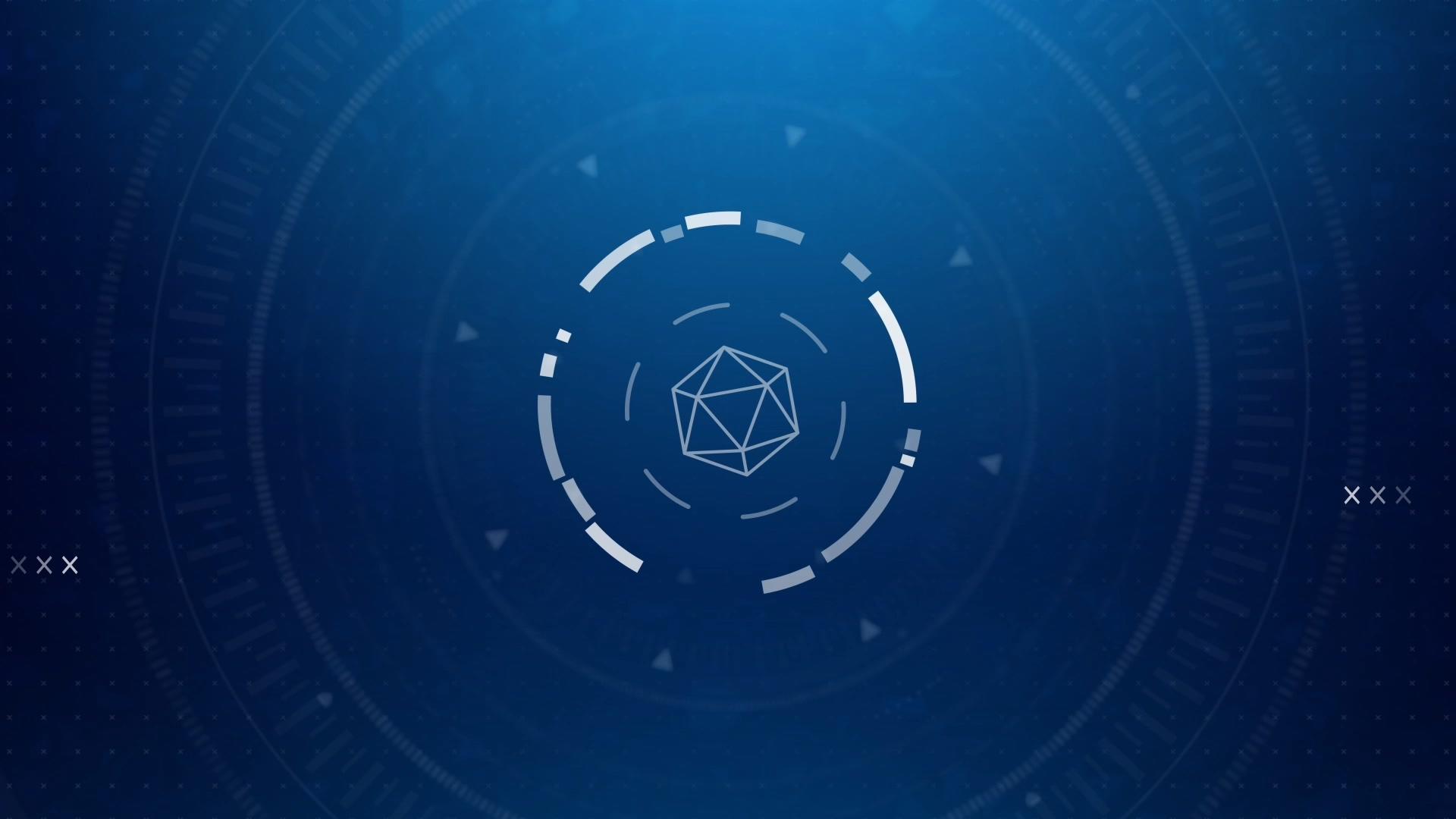 蓝色科技圆圈背景视频的预览图