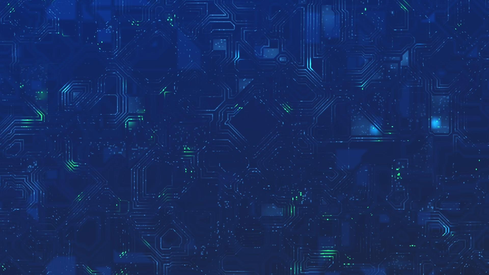 蓝色科技芯片背景视频的预览图