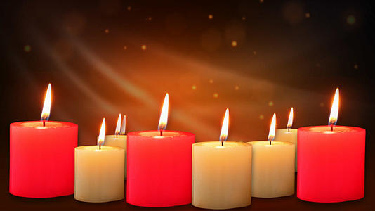 温馨蜡烛祈福动态背景视频视频的预览图