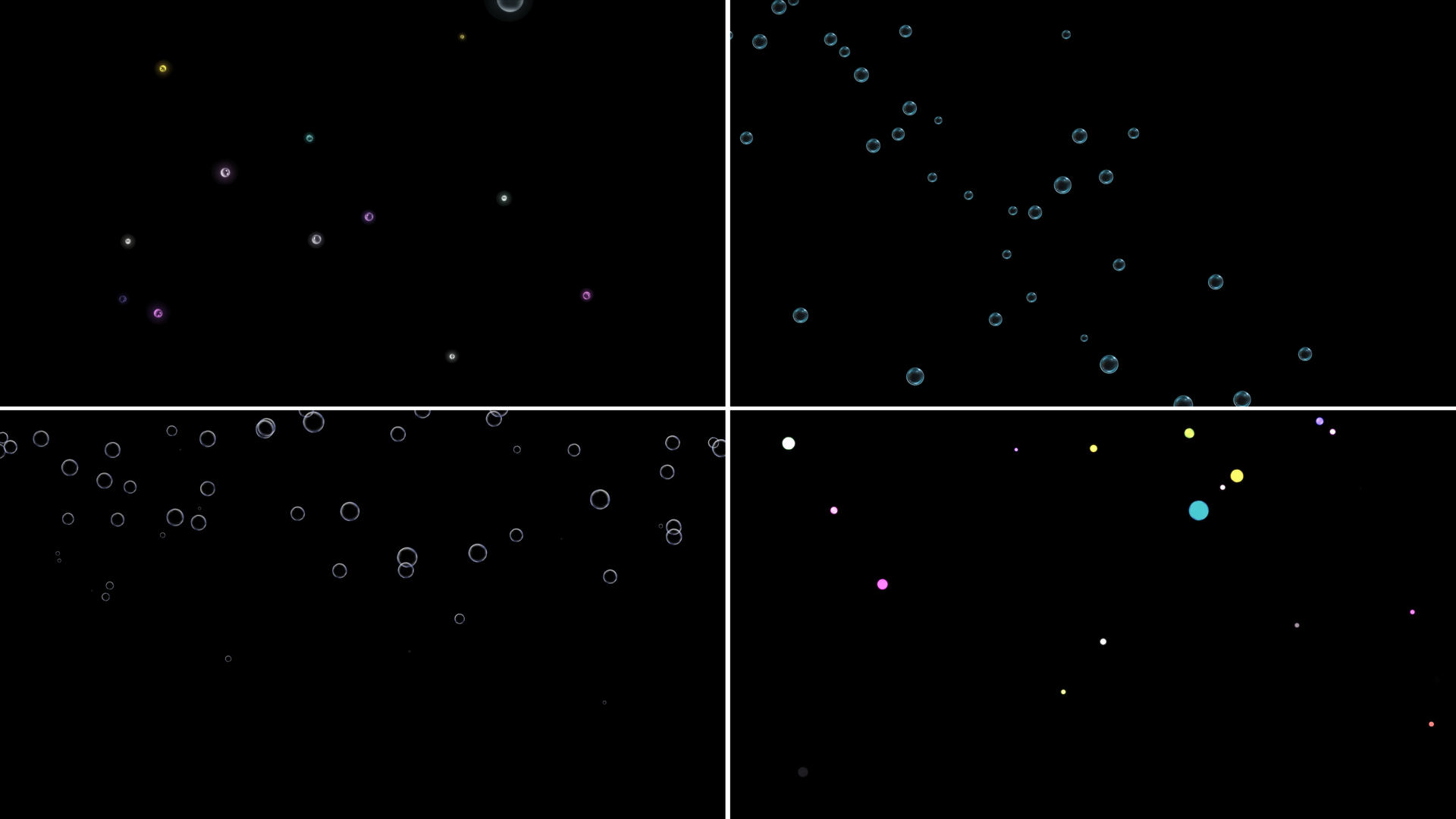一组漂浮气泡粒子动画视频的预览图
