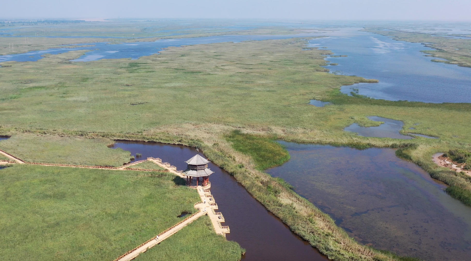 山东黄河口国家湿地航拍4K视频视频的预览图
