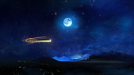 唯美夜空粒子背景视频的预览图