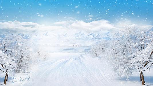 唯美风景雪景视频素材视频的预览图