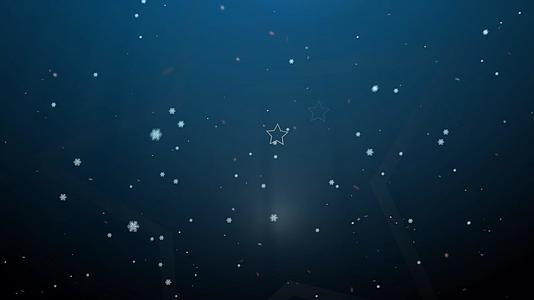 蓝色唯美粒子星空背景视频的预览图