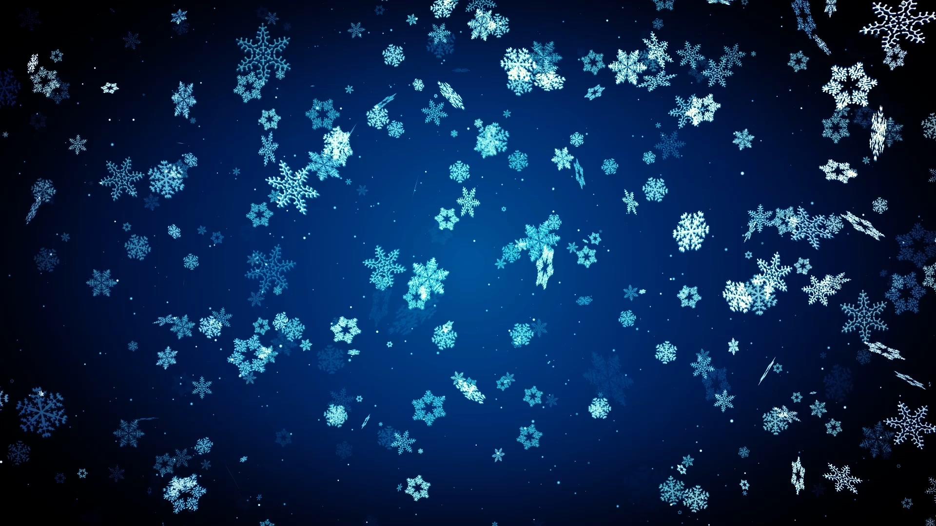 唯美雪花粒子背景视频的预览图