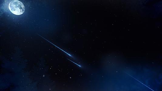 唯美流星夜空背景视频的预览图