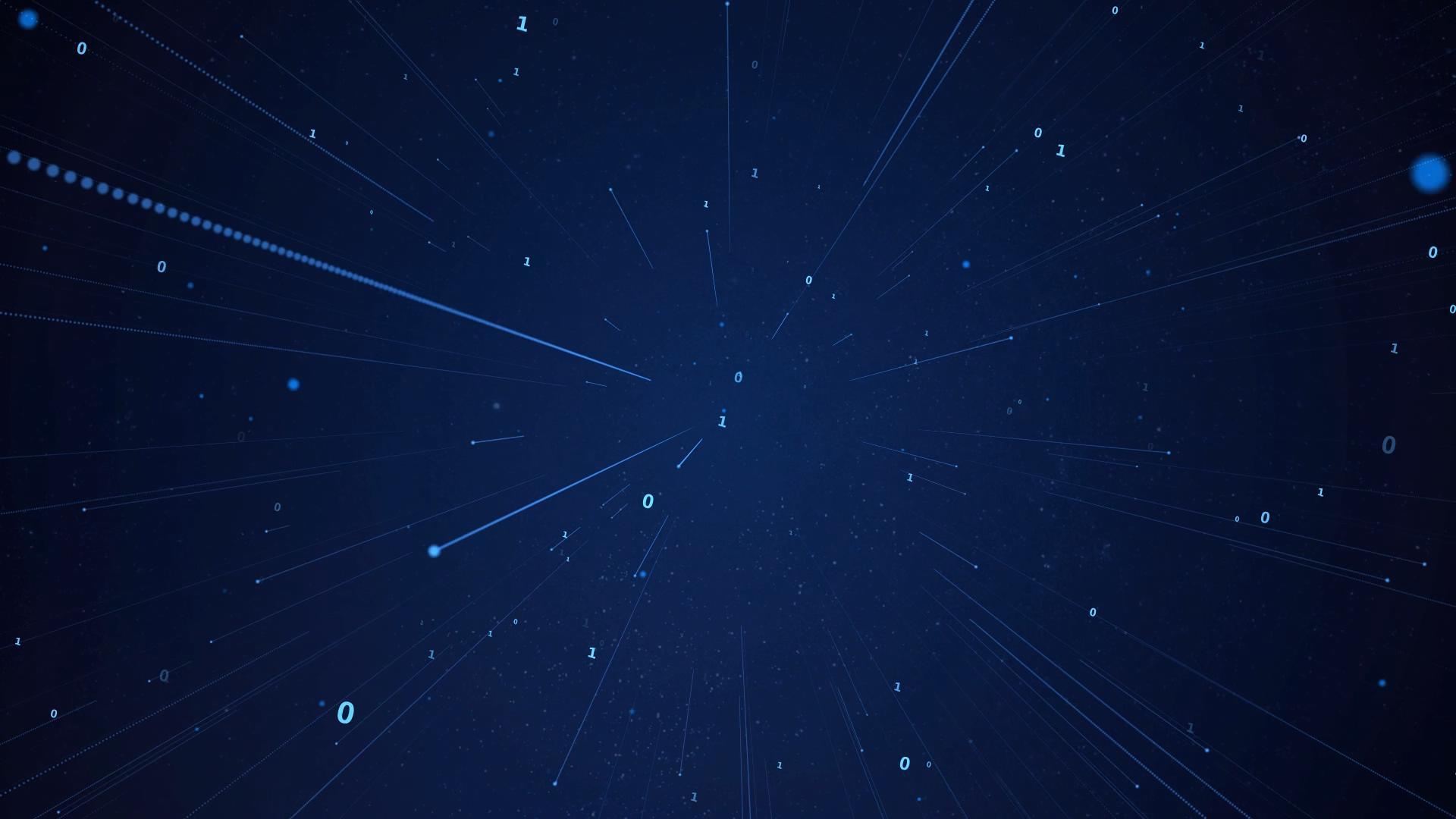 蓝色科技信息线条空间背景动态素材视频的预览图
